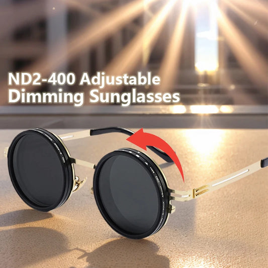 ND2-400 Adjustable Dimming Polarized Sunglasses for Men and Women - 9 Levels of ND Filter for Fishing and Driving